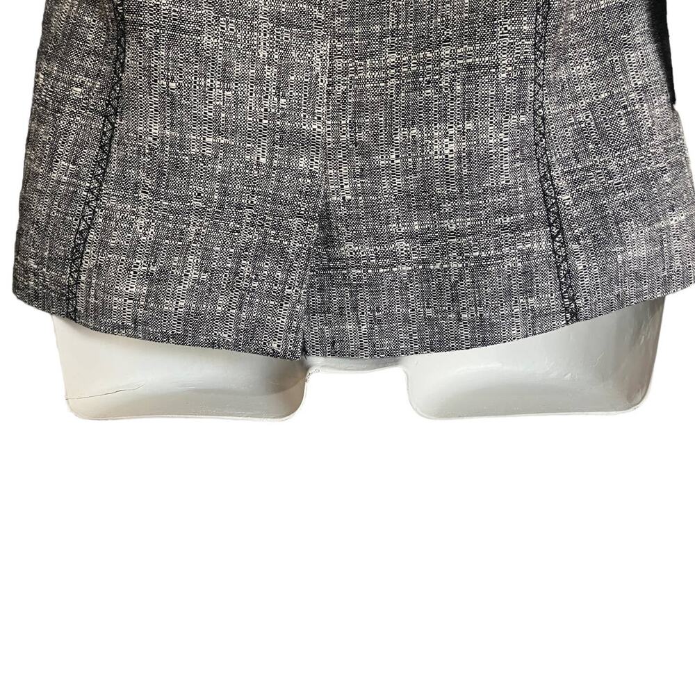 White House Black Market Womens Gray 3/4 Sleeve 3-Button Linen Blend Blazer SZ 8 - Picture 8 of 10